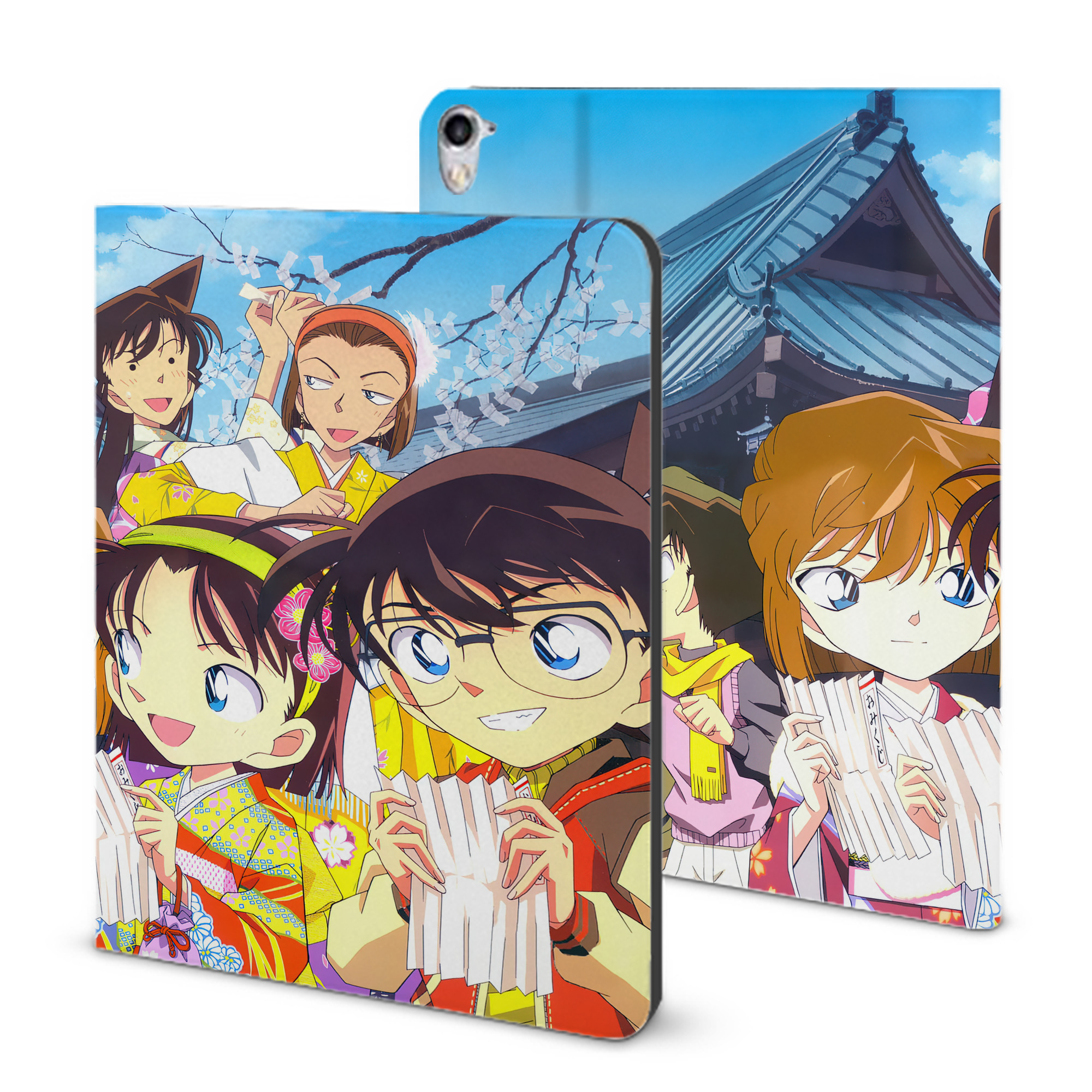 （画像用） 名探偵コナン Detective Conan IPad ケース ブック型 PUレザー TPU 耐衝撃 軽量 薄型 ペン収納なし 全面保護 IPad 各モデル対応